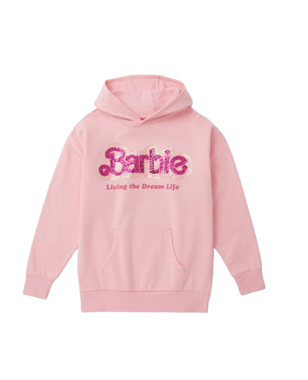 Barbie Pink Slogan Hoodie 
